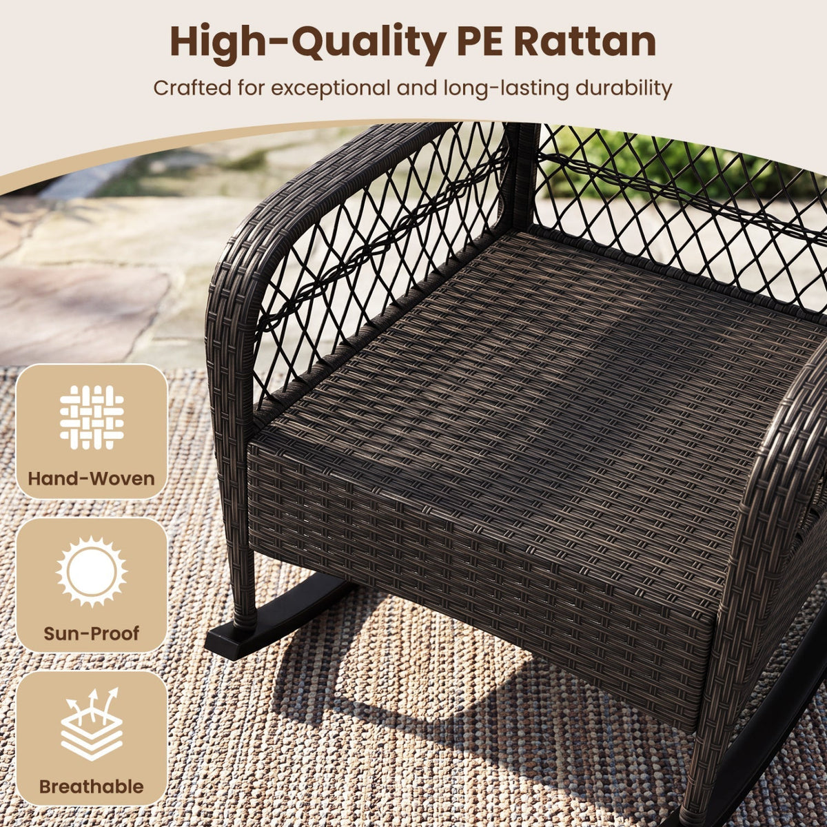Outdoor Wicker Rocking Chair