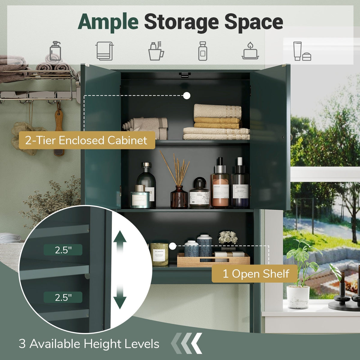 Over The Toilet Storage Cabinet