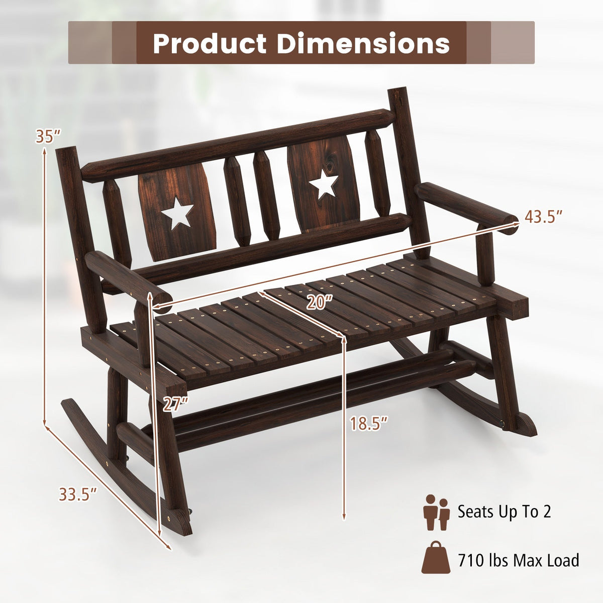 Patio Rocking Bench