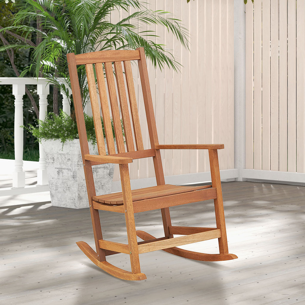 Patio High-Back Rocking Chair