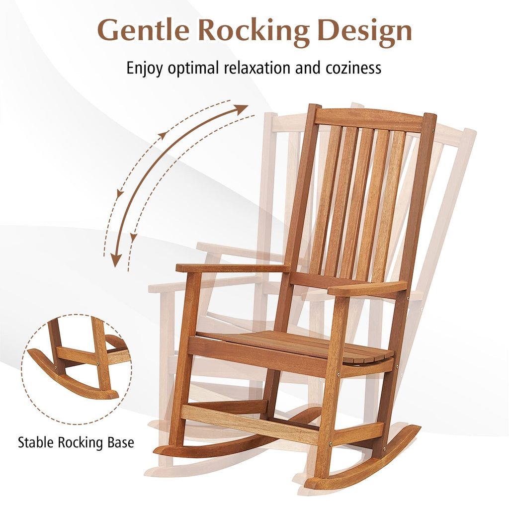 Patio High-Back Rocking Chair