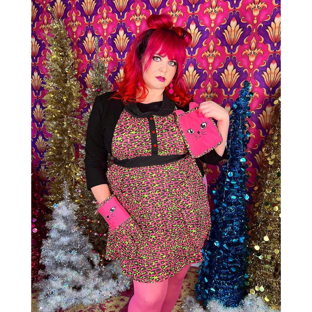 Pink Leopard Apron