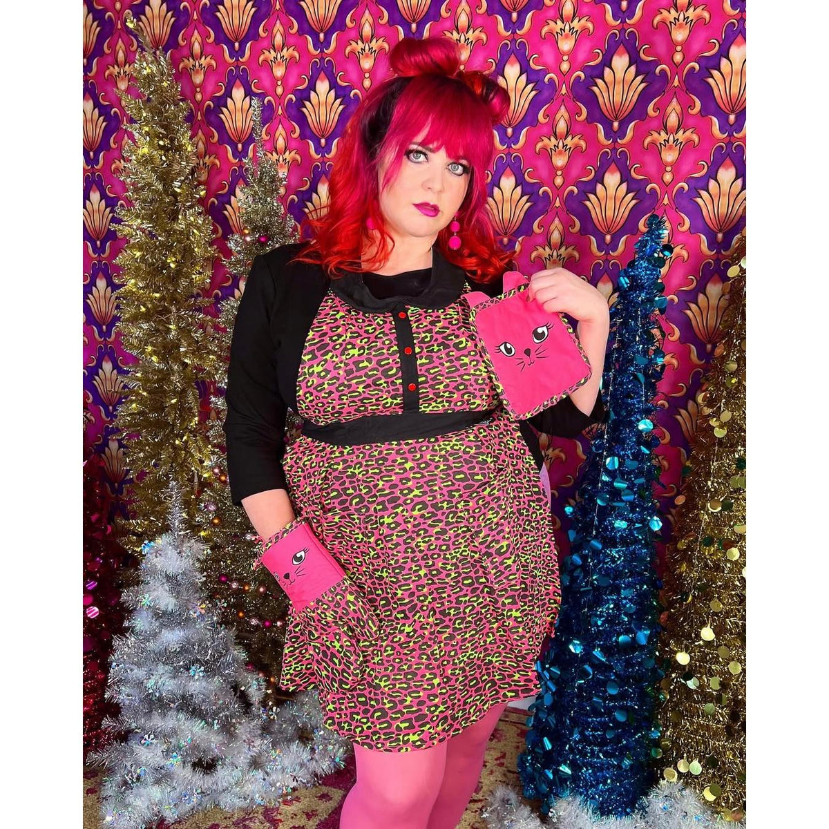 Pink Leopard Apron