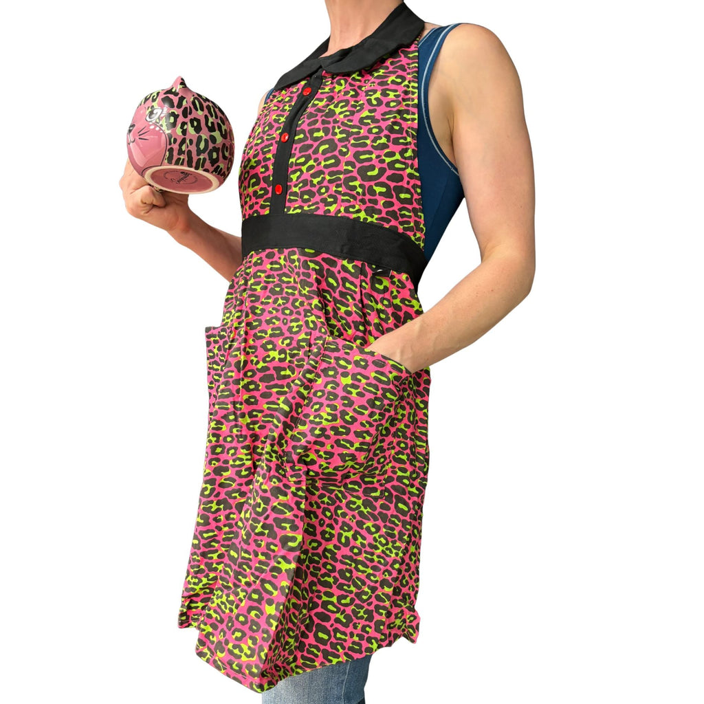Pink Leopard Apron