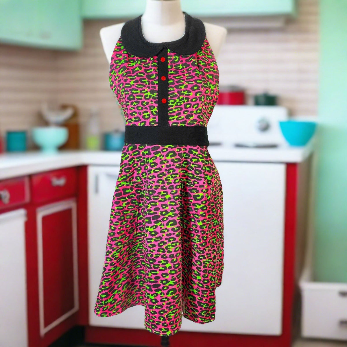 Pink Leopard Apron