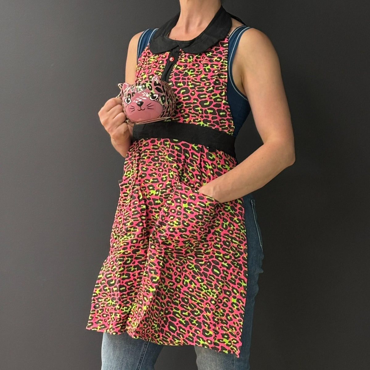Pink Leopard Apron