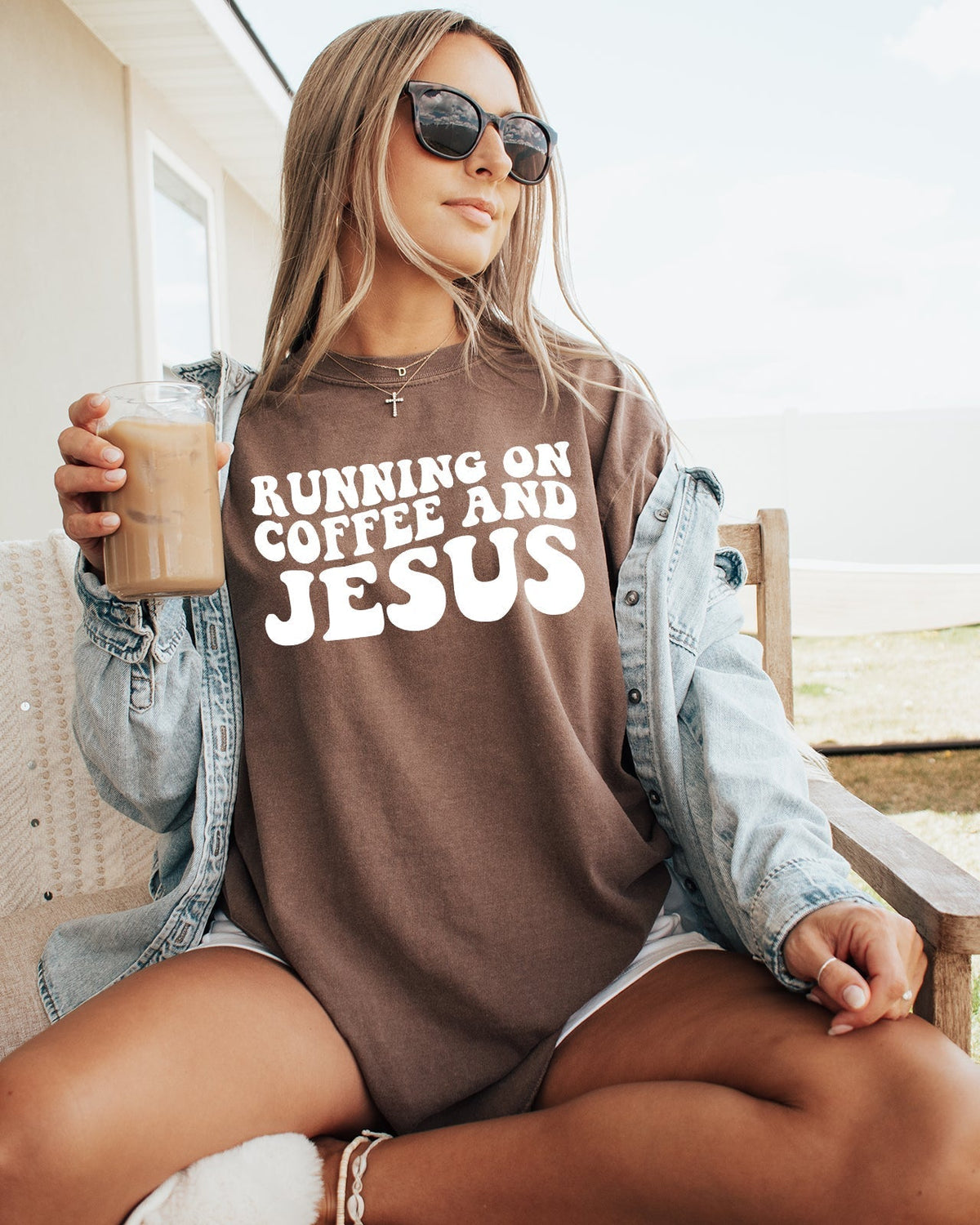 Running on Coffee and Jesus T Shirt