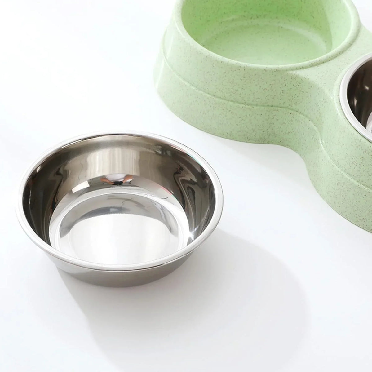 Stainless Double Bowl Feeder