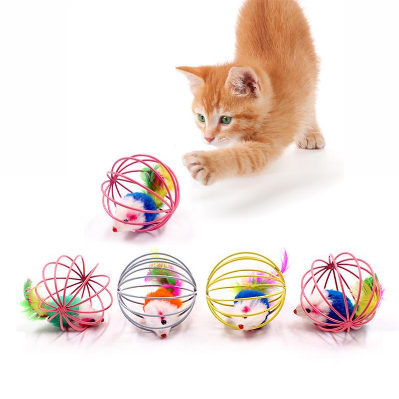 Feather, Bell And Mouse Cage Toy