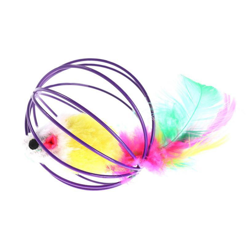 Feather, Bell And Mouse Cage Toy