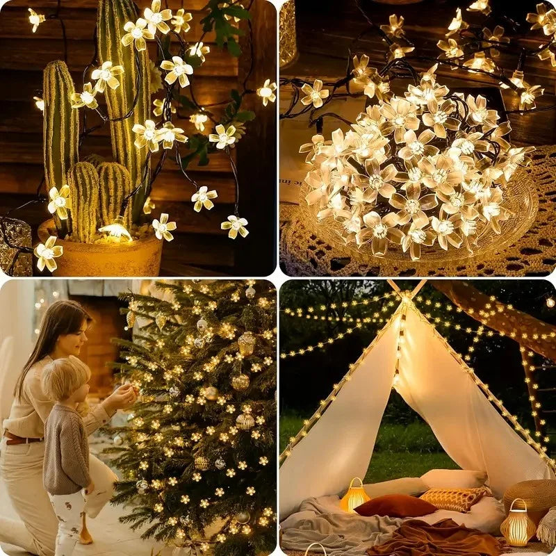 Solar Cherry Blossom Light Set
