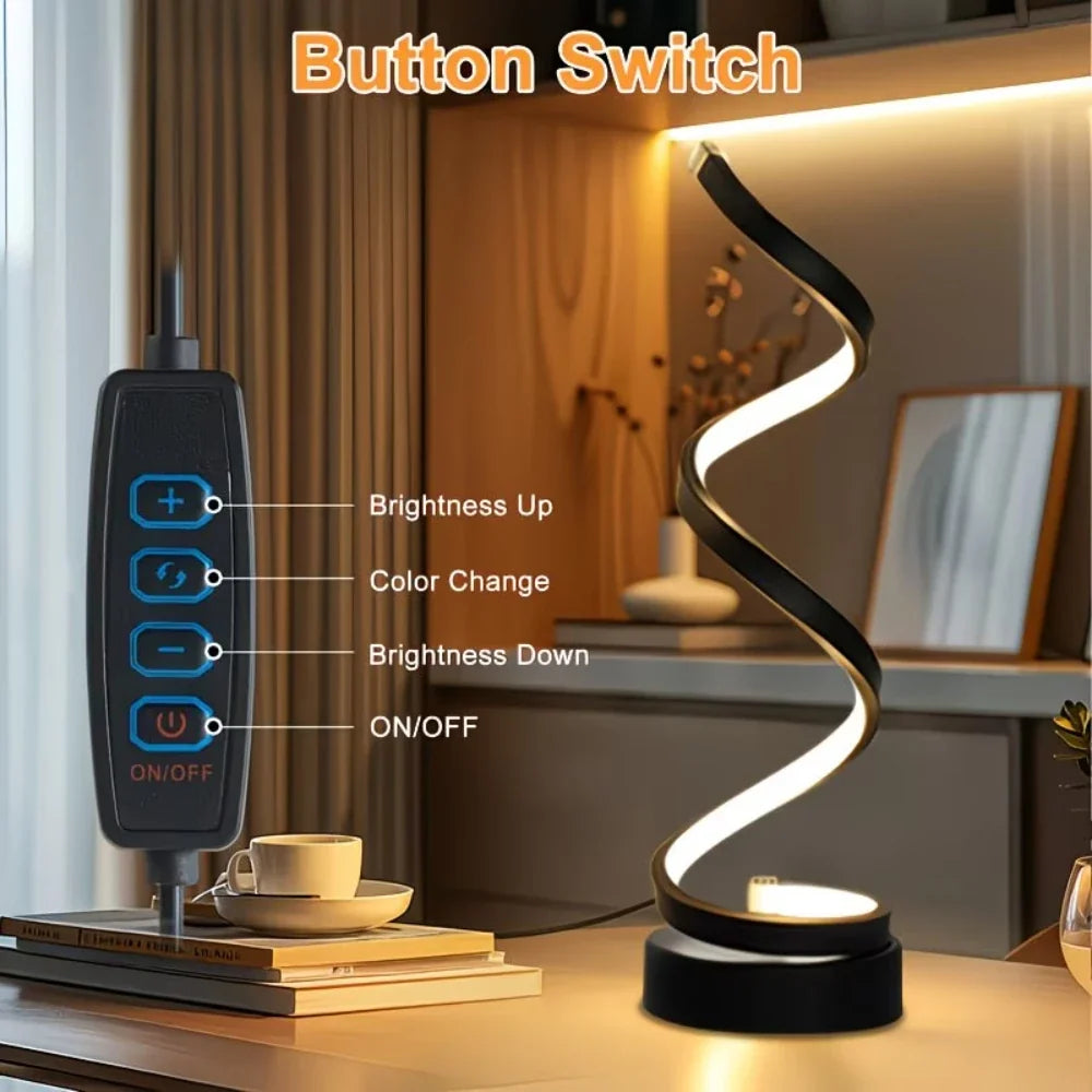 Spiral Dimmable Table Lamp