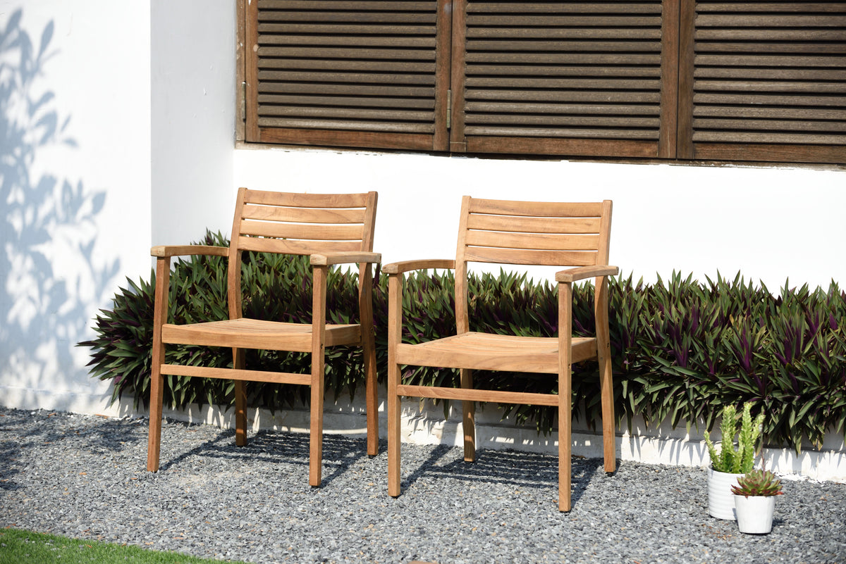Teak Extendable Table Set