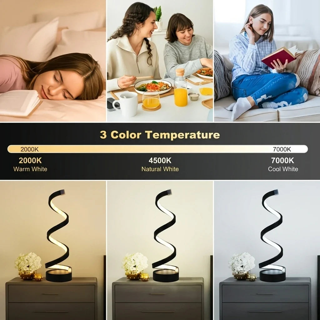 Spiral Dimmable Table Lamp