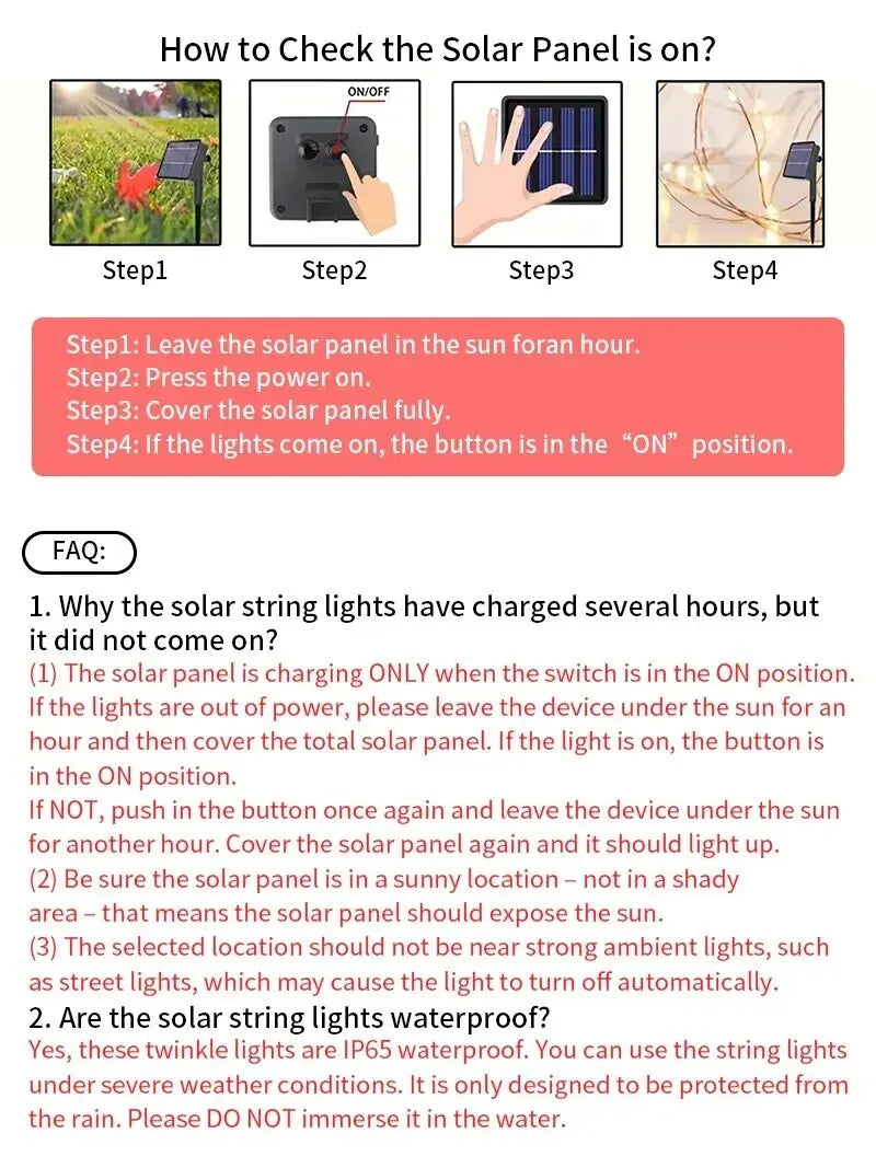 Solar Patio/Garden Light String