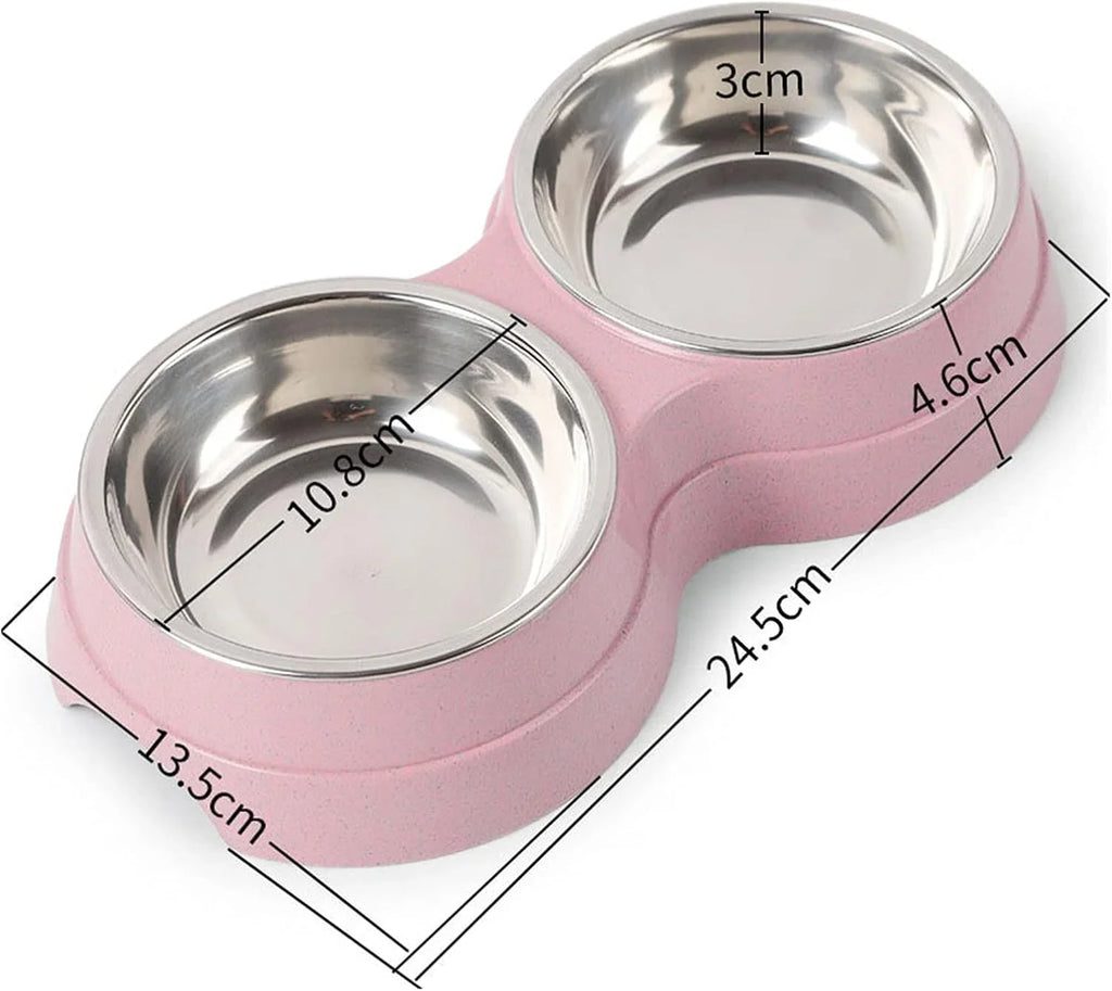 Stainless Double Bowl Feeder