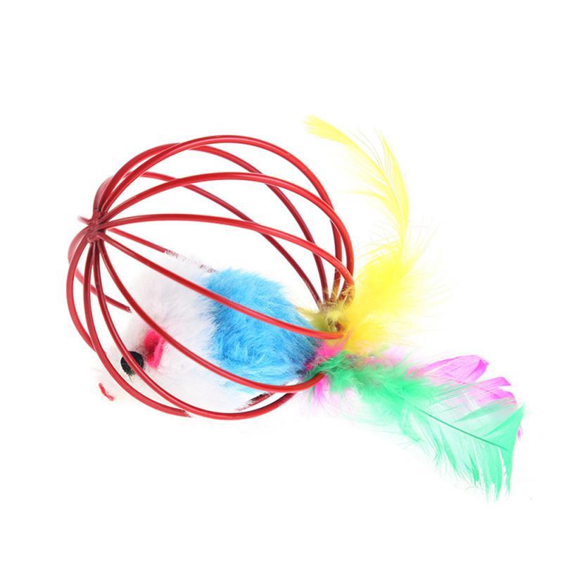 Feather, Bell And Mouse Cage Toy