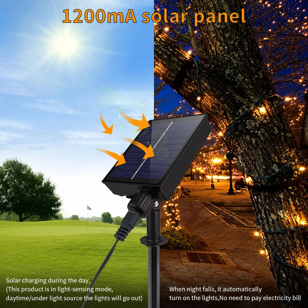 Solar Outdoor String Fairy Lights