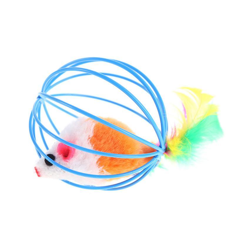 Feather, Bell And Mouse Cage Toy