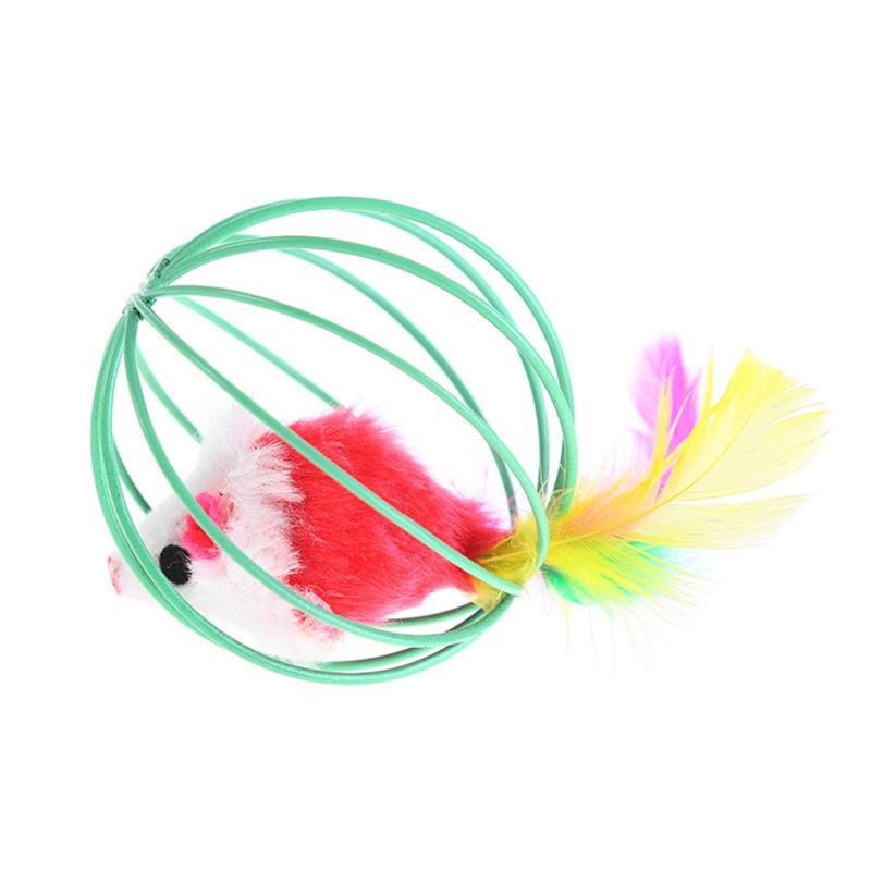 Feather, Bell And Mouse Cage Toy