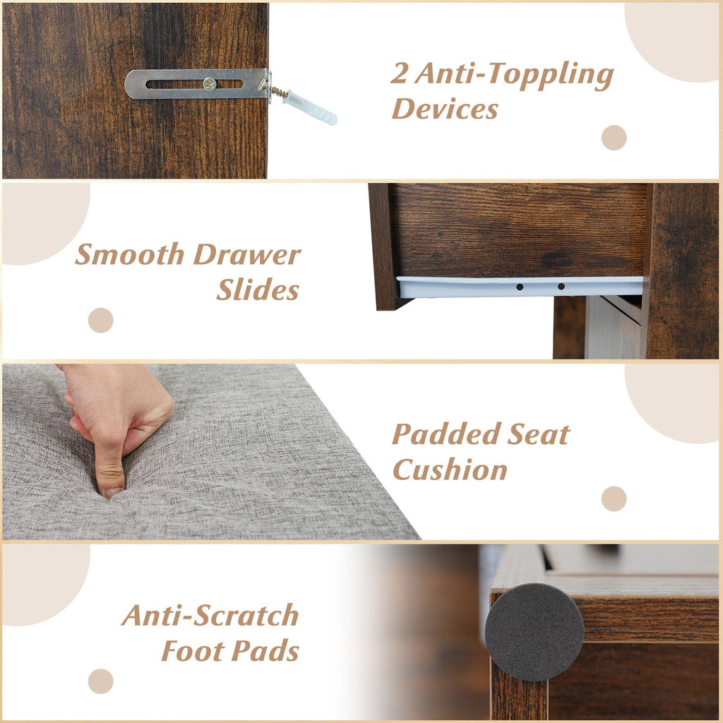 Lighted Makeup Table/Stool