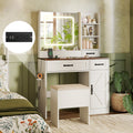 Farmhouse Makeup Table+Stool