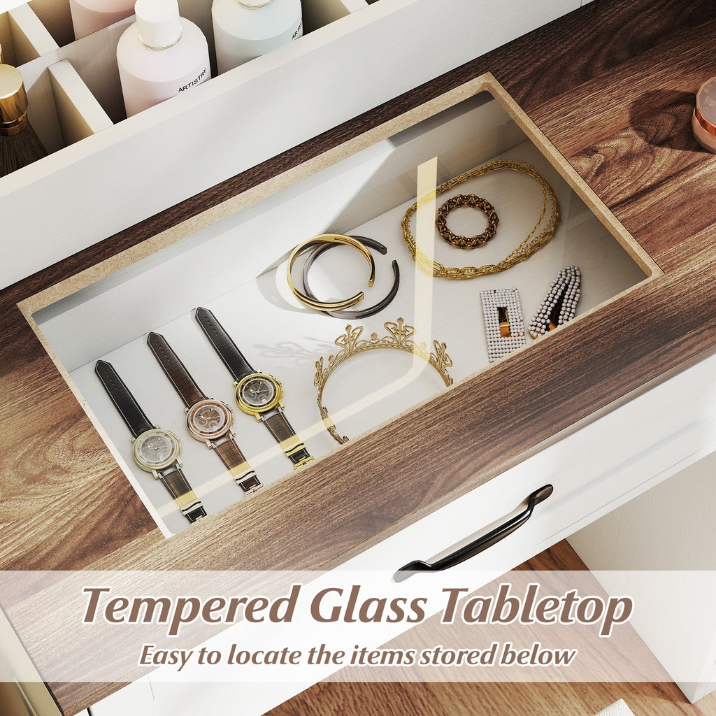Farmhouse Makeup Table+Stool