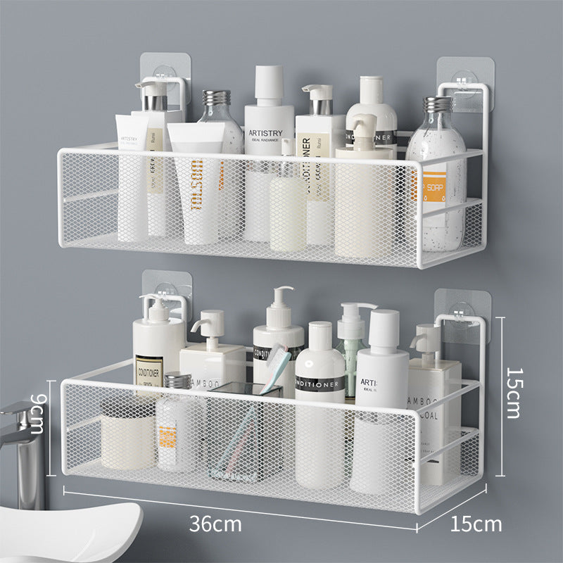 No Drill Bathroom Shelf