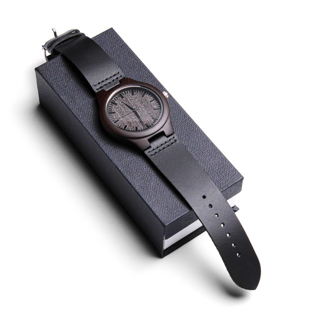 Engraved Wooden Watch