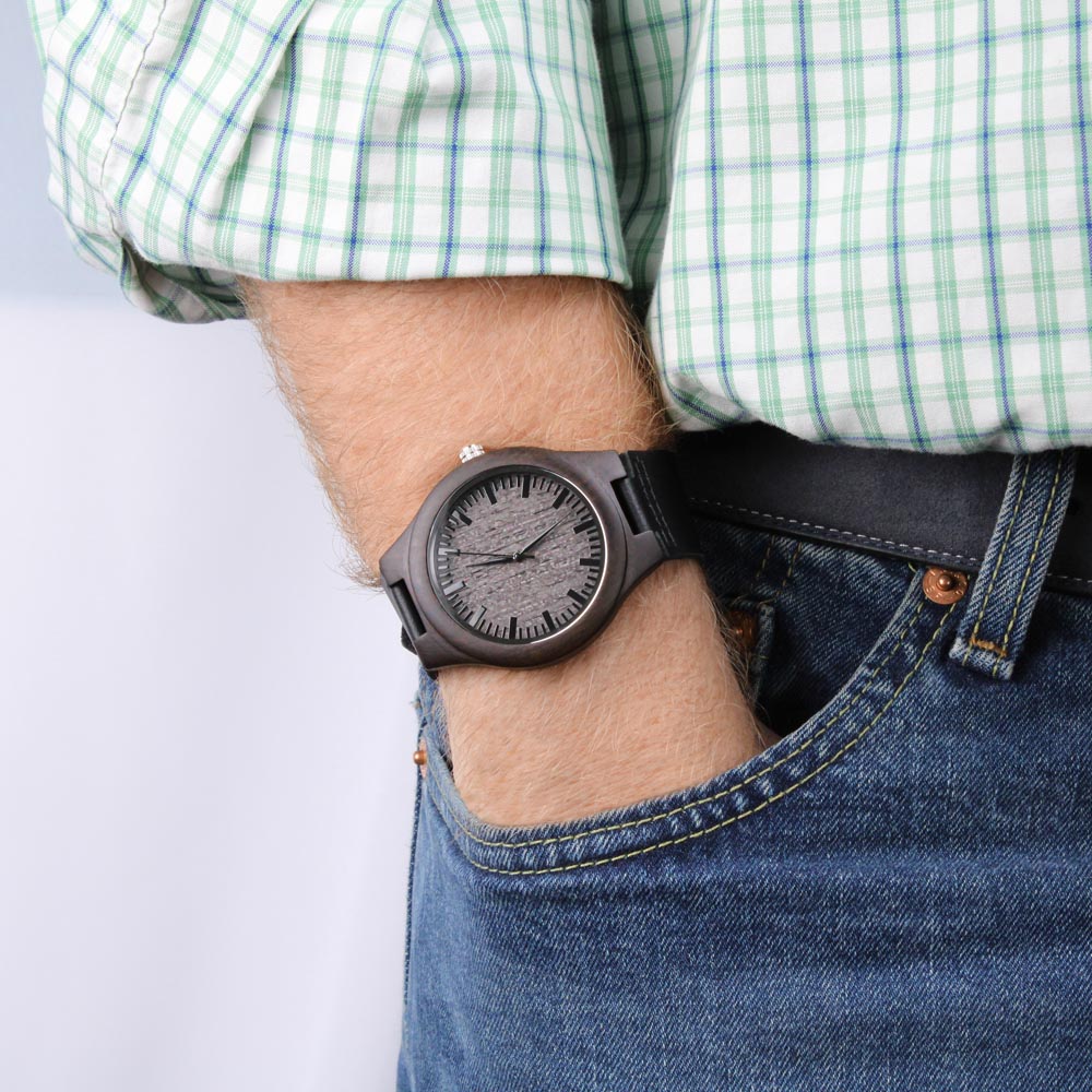 Engraved Wooden Watch