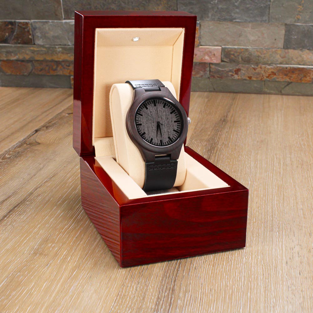 Engraved Wooden Watch