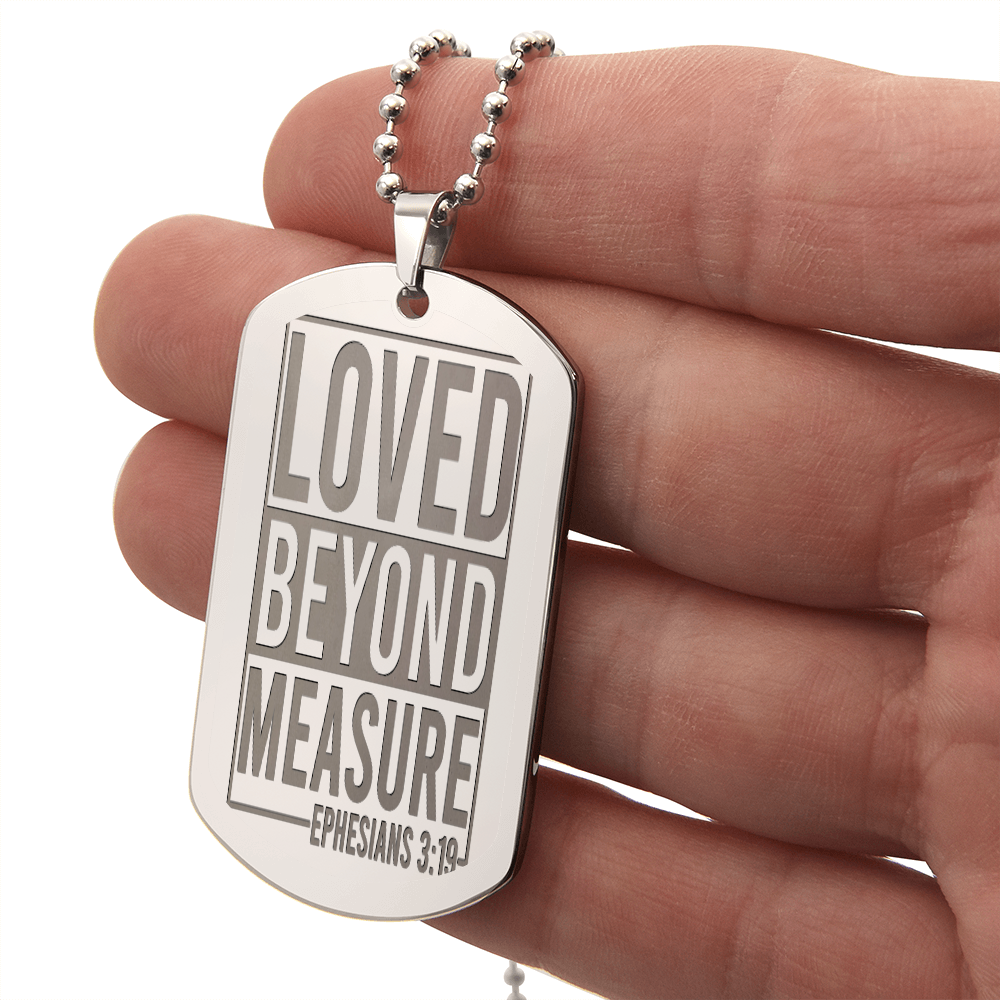Ephesians 3:19 Dog Tag Necklace
