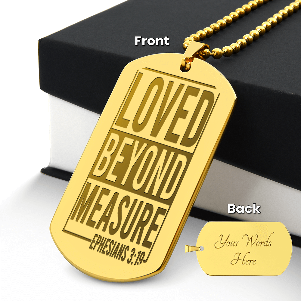 Ephesians 3:19 Dog Tag Necklace