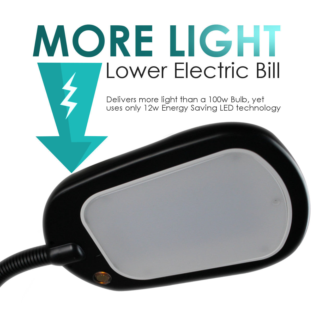 63"H LED Black Floor Lamp