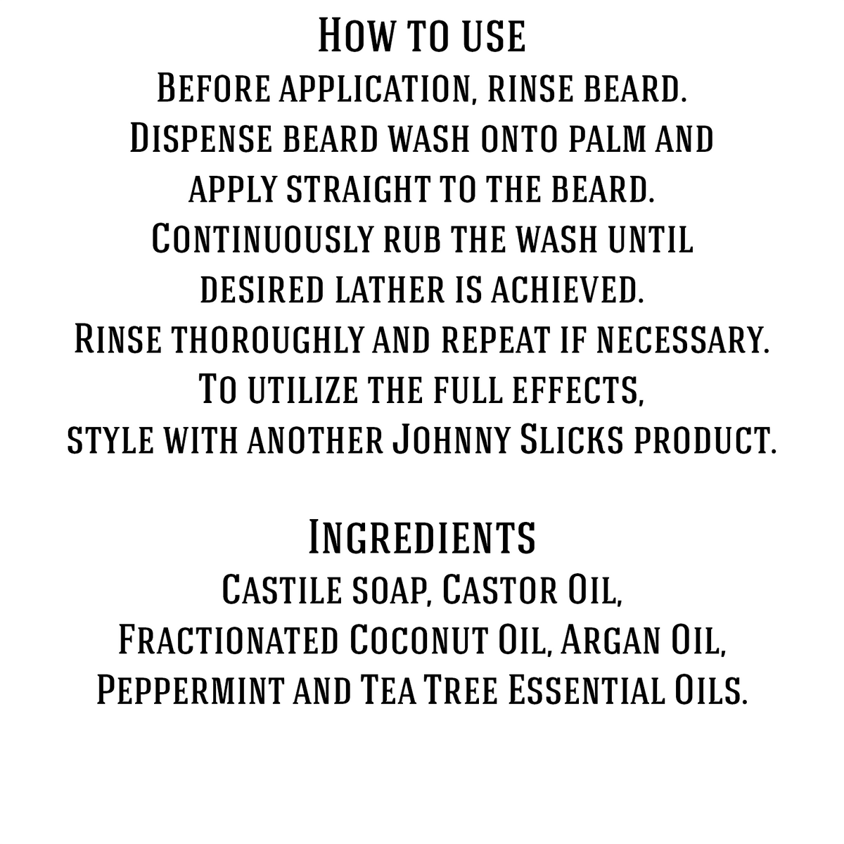 Organic Beard Wash