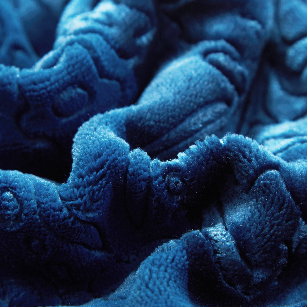 Night Blue Sherpa Throw Blanket