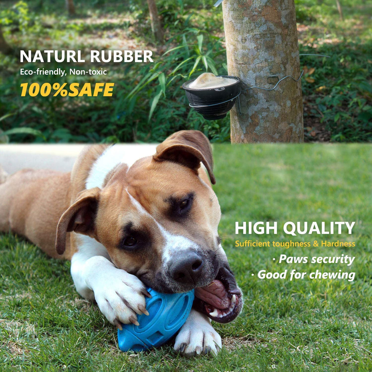 Rubber Rugby Sounding Dog Ball