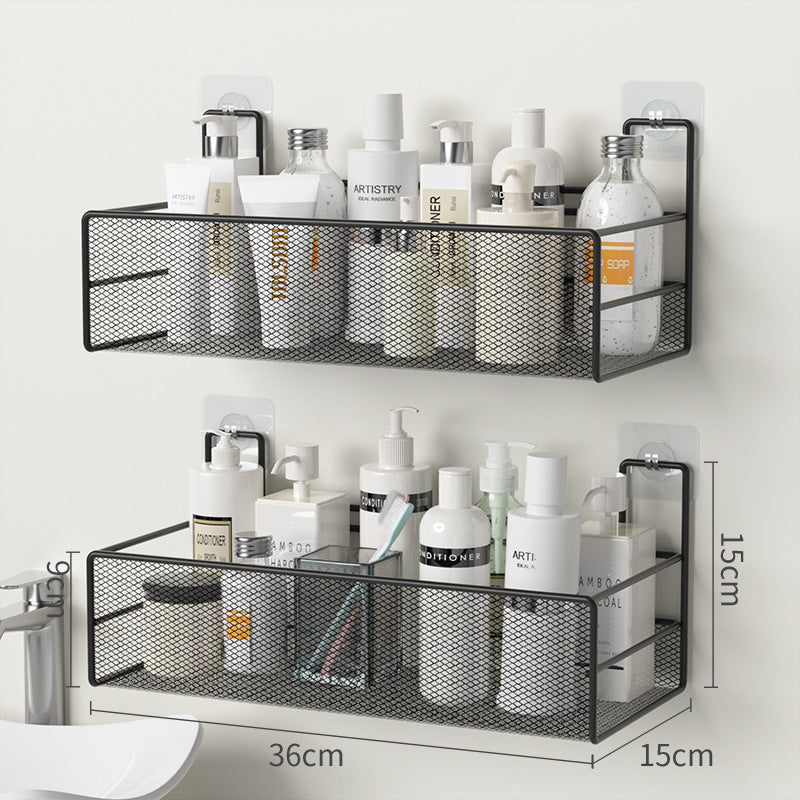 No Drill Bathroom Shelf