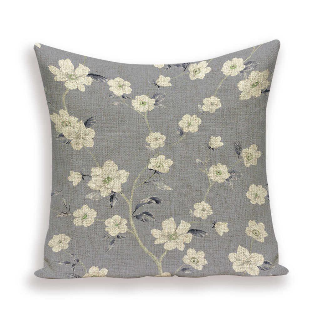 Flower Throw Pillow Cover