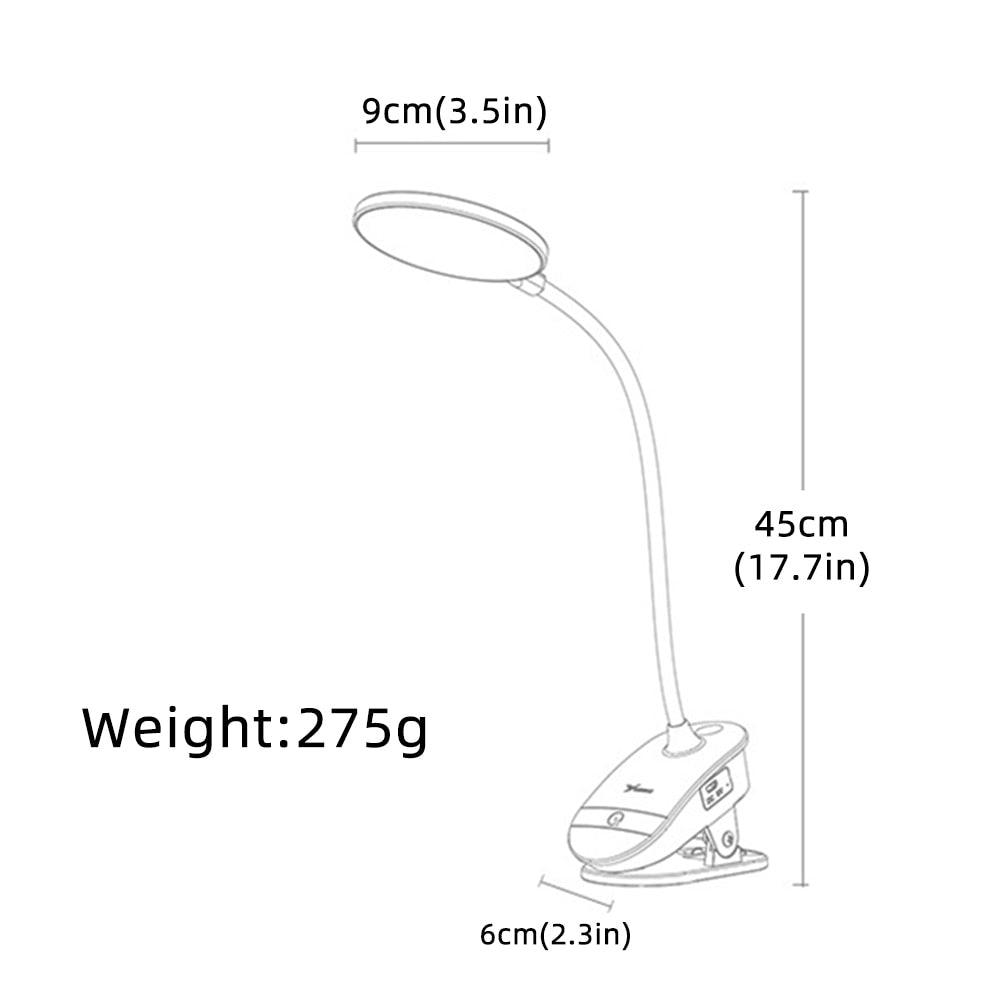 Bed Reading Lamp With Clip