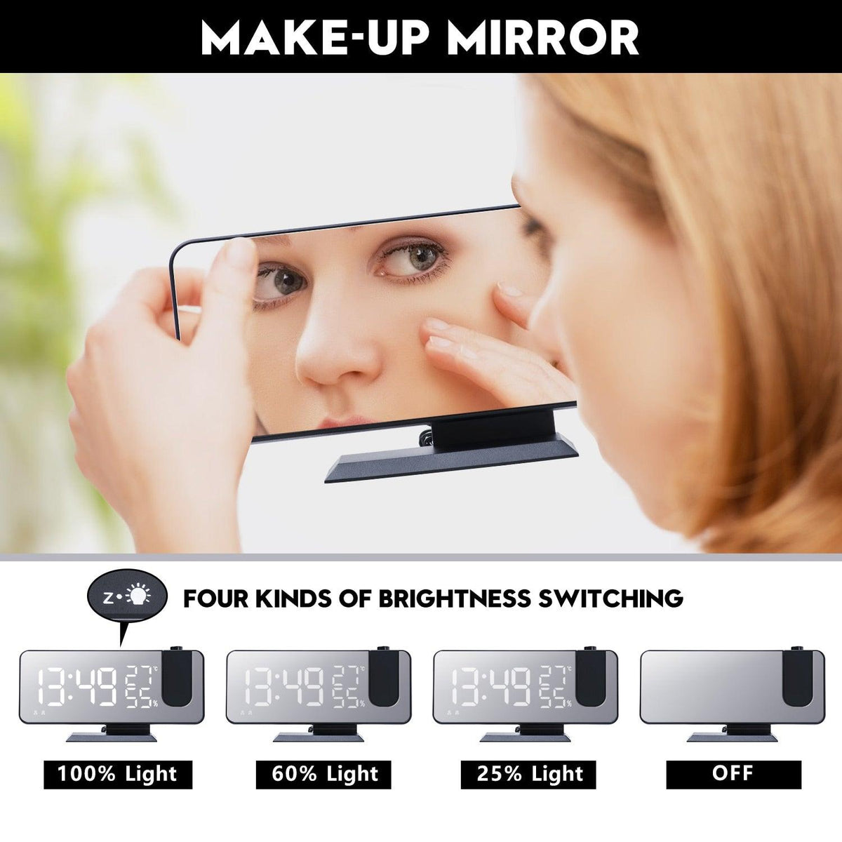 Dual-Alarm Projection Clock