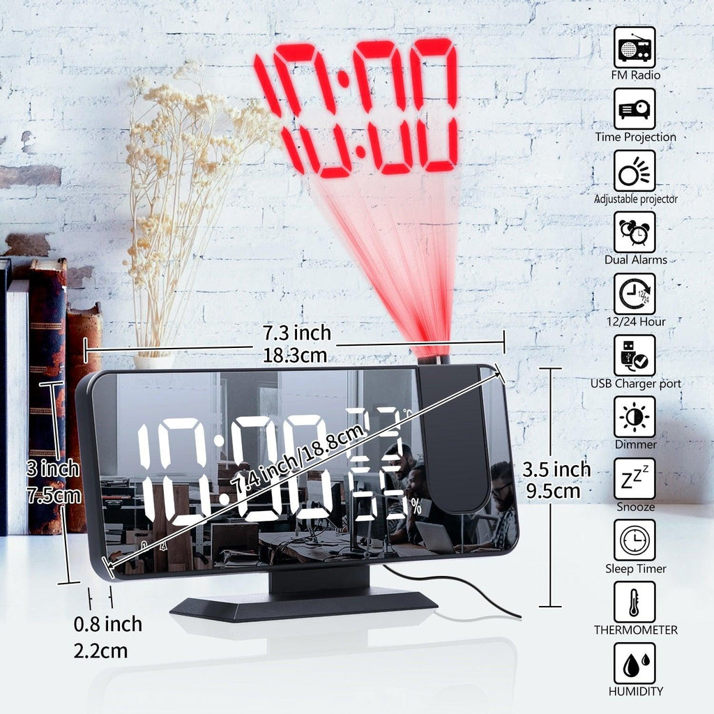 Dual-Alarm Projection Clock