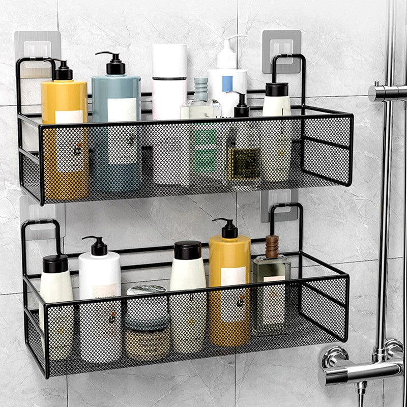 No Drill Bathroom Shelf