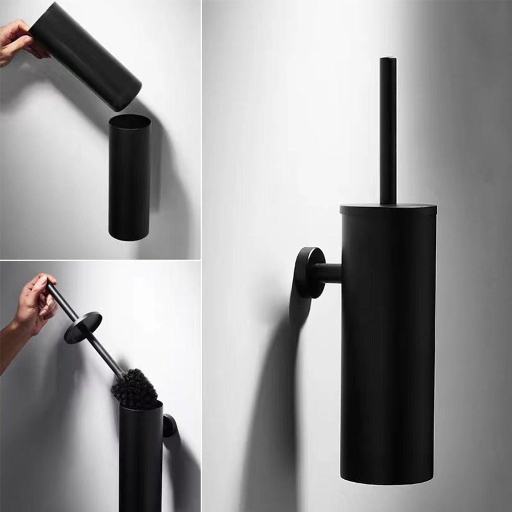 Wall Mount Toilet Brush + Holder