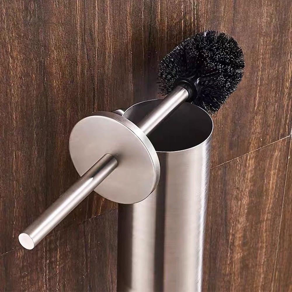 Wall Mount Toilet Brush + Holder