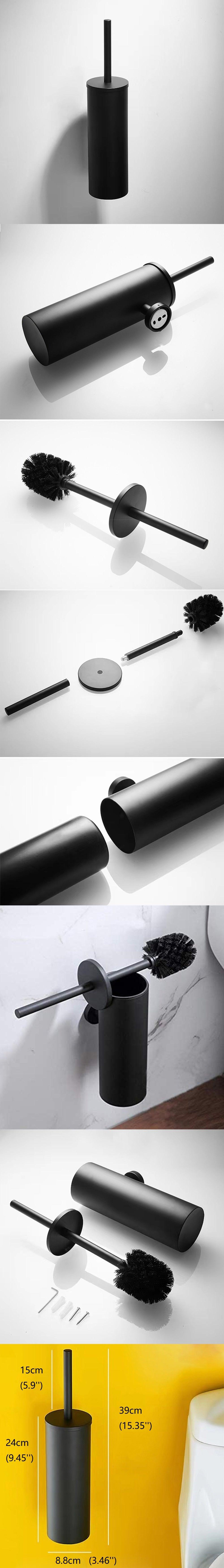 Wall Mount Toilet Brush + Holder