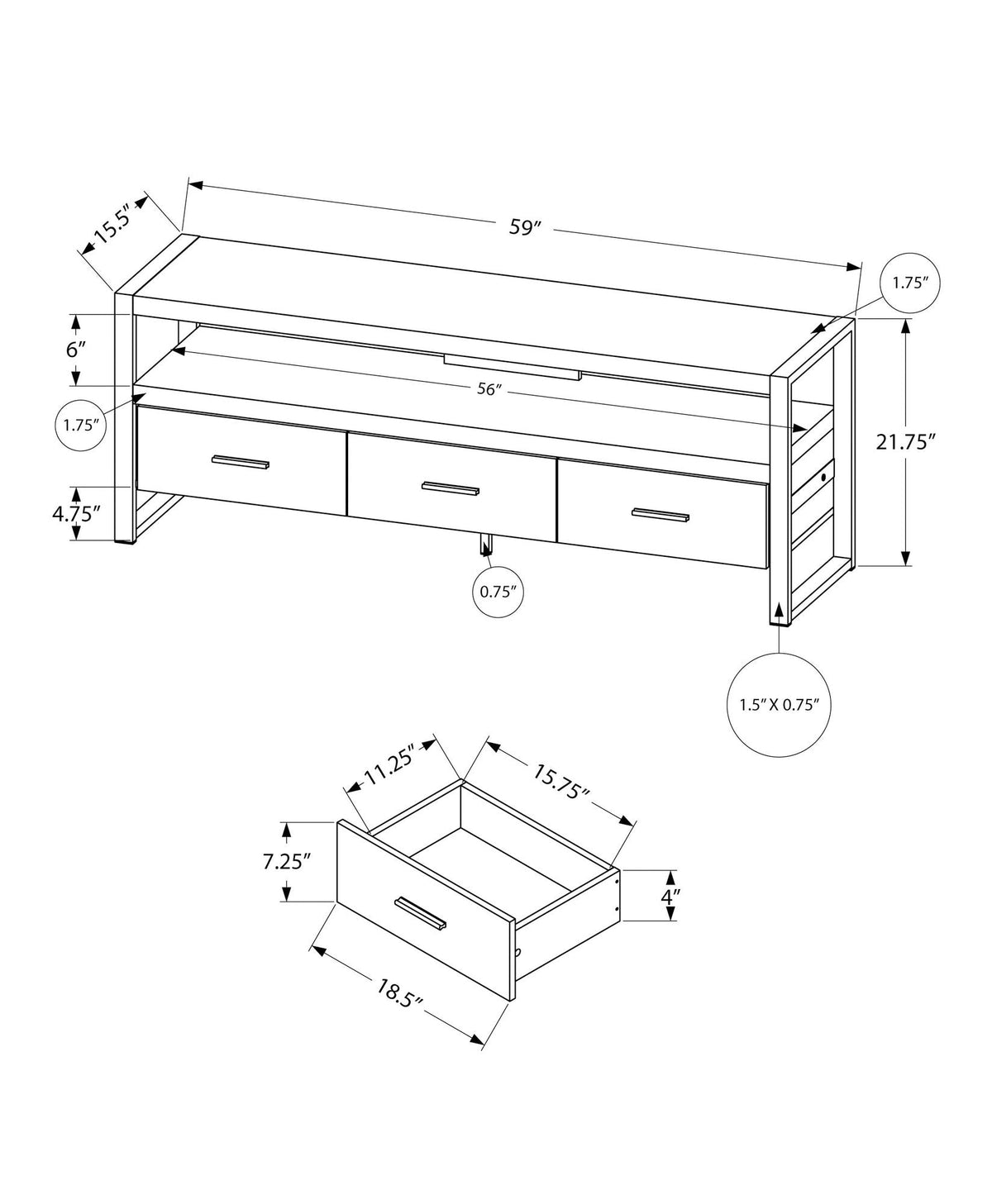 Black TV Stand/Console