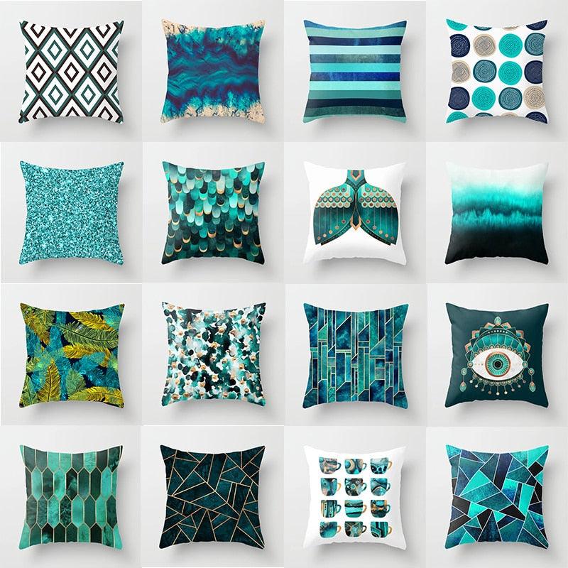 Teal Blue Cushion Covers