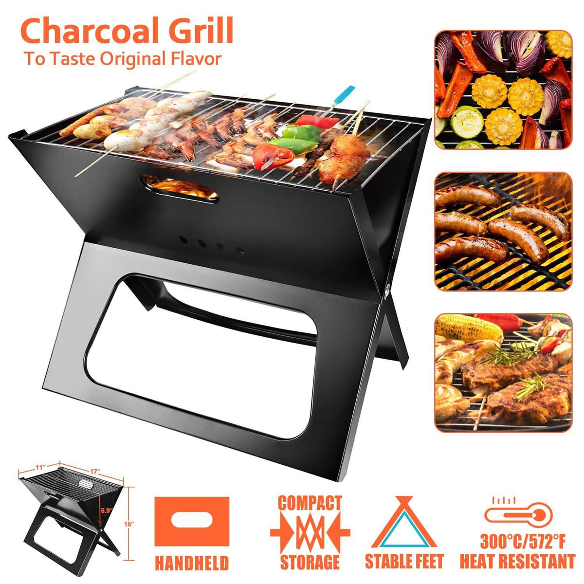 Foldable BBQ Barbecue Grill