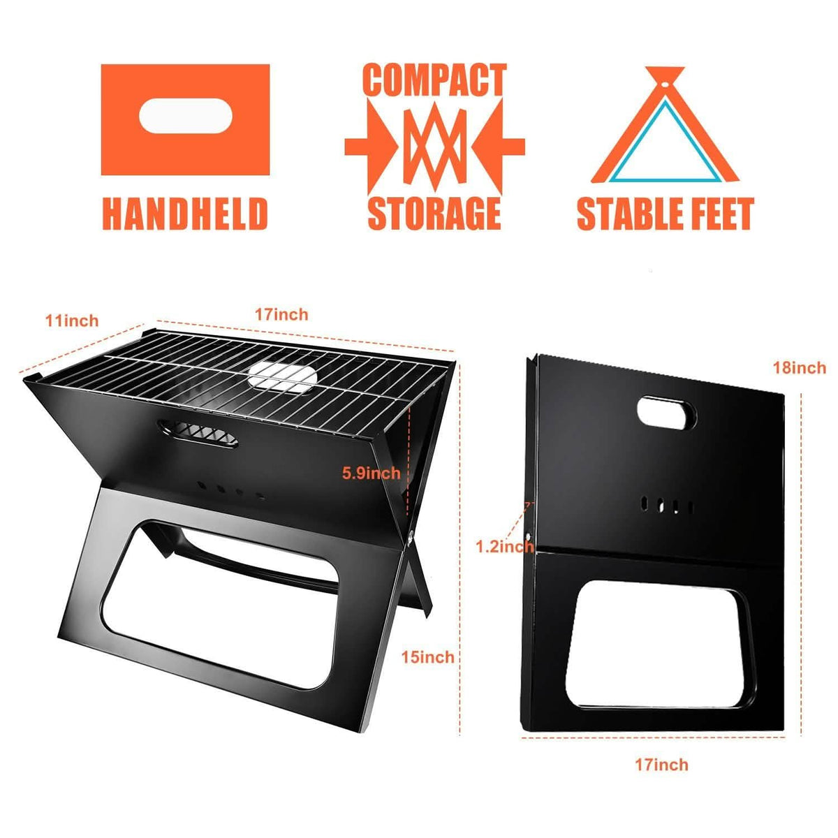 Foldable BBQ Barbecue Grill